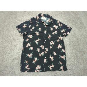 Abercrombie Fitch Mens Button Up‎ Shirt Mens Medium Floral Short Sleeve